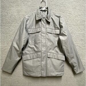 All In Motion Jacket Mens Small Gray Insulated Water Resistant Coat